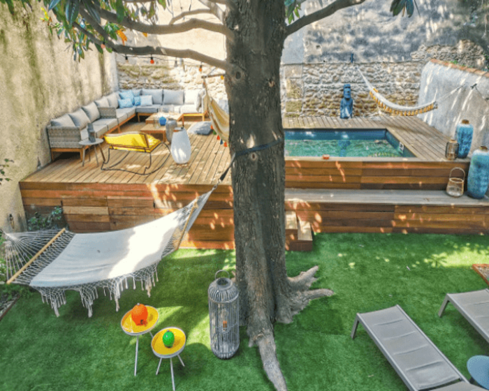 Création de jardin avec piscine par un professionnel