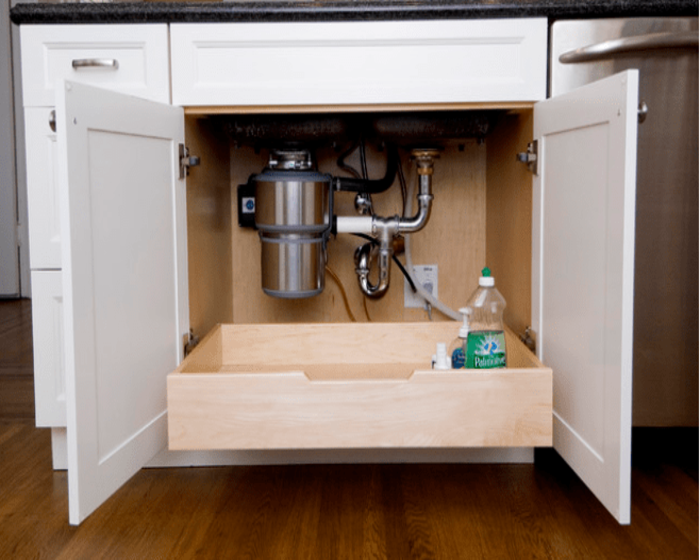 Placement d'un adoucisseur d'eau sous un évier