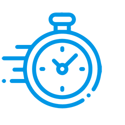 Icone chronomètre bleu